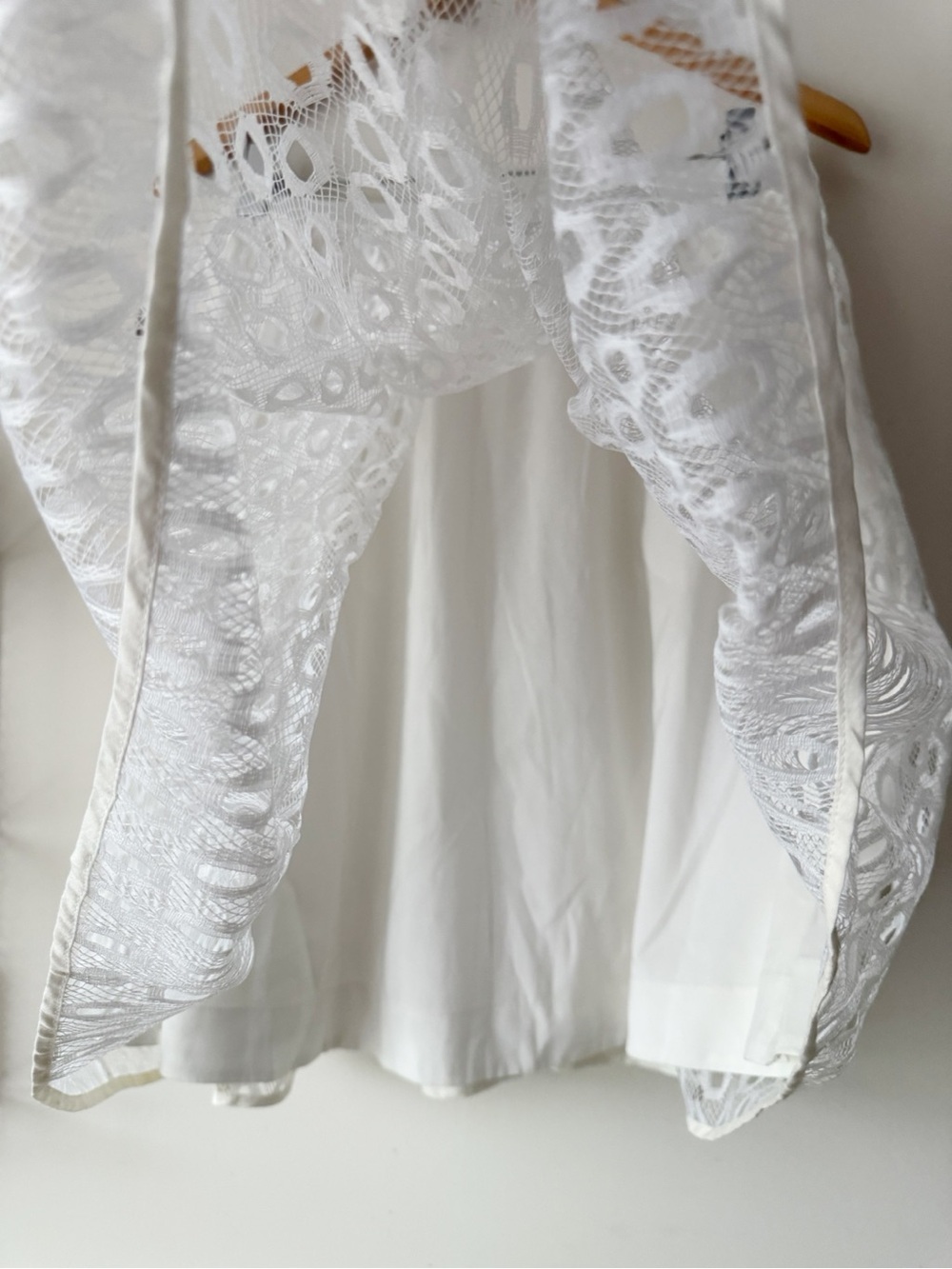 Anthropologie Maeve Lawn Party Skirt With Pockets White A-Line Eyelet Size 4 - Picture 7 of 12
